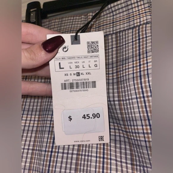 Zara plaid pants - Picture 3 of 3